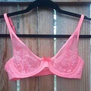 VS pink body by Victoria unlined demi bra 32B